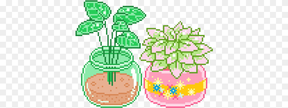 Plant Plants Aesthetic Pixel Aesthetic Cute Pixel, Jar, Planter, Potted Plant, Pottery Free Transparent Png