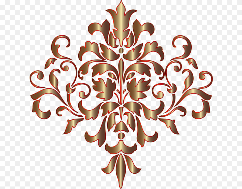 Plant Symmetry Ornament Clipart Transparent Background Gold Filigree, Art, Chandelier, Floral Design, Graphics Free Png Download