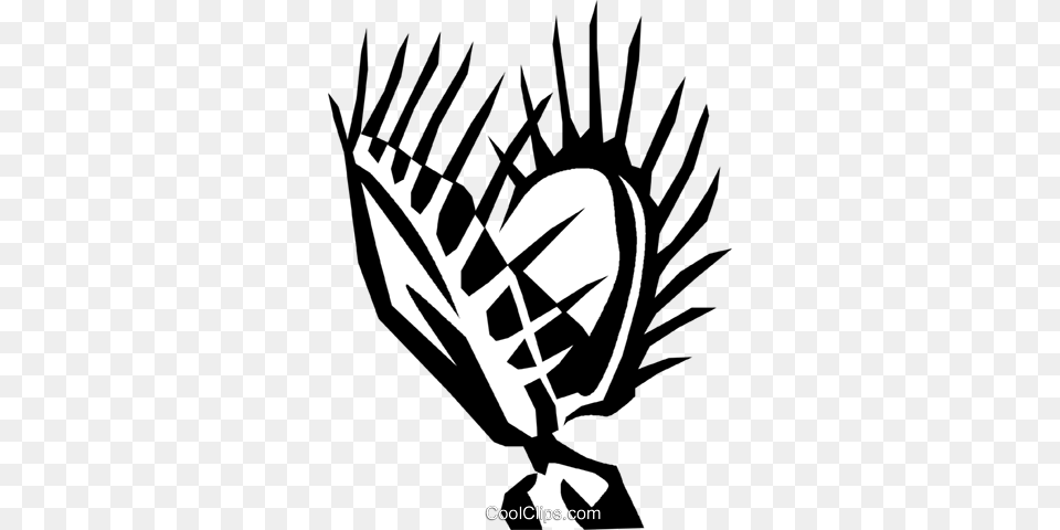 Plant Venus Flytrap Royalty Free Vector Clip Art Illustration, Stencil, Emblem, Symbol, Person Png