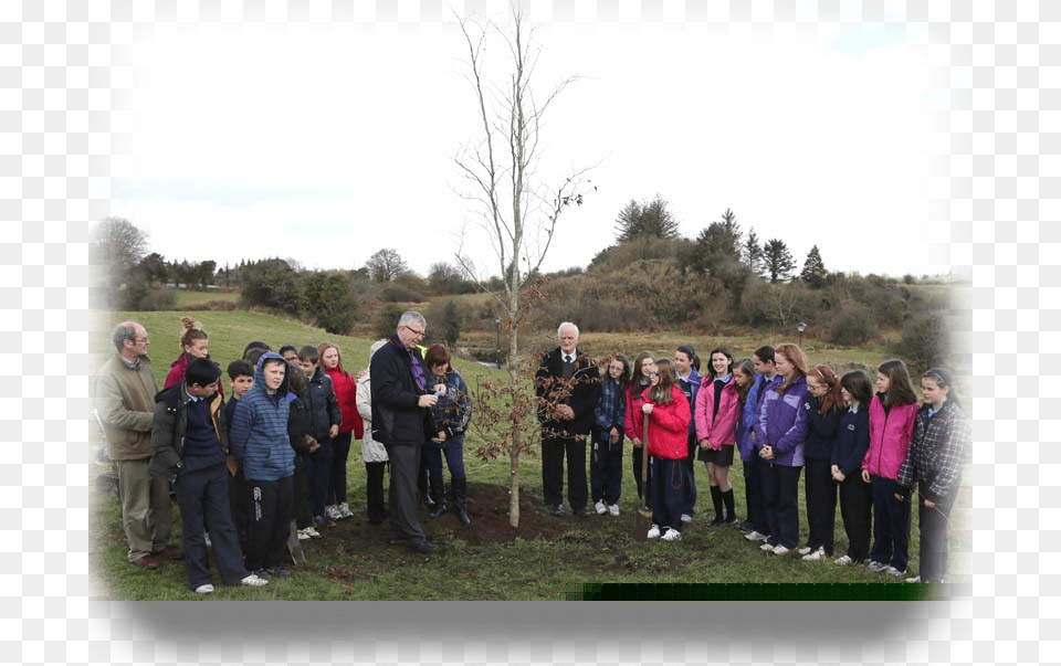 Planted Our Tree To Mark The Inauguration Of Pope Francis Social Group, Clothing, Coat, People, Grass Free Transparent Png
