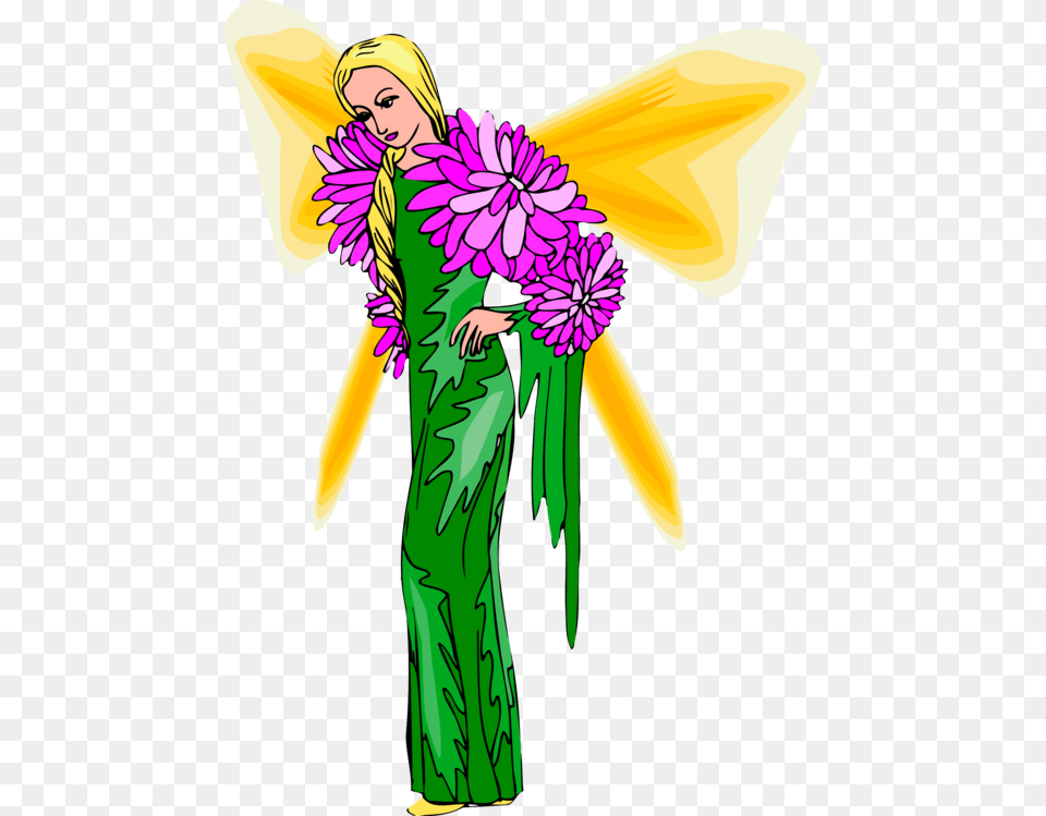 Plantfloraart Fairy, Adult, Female, Flower, Person Free Png