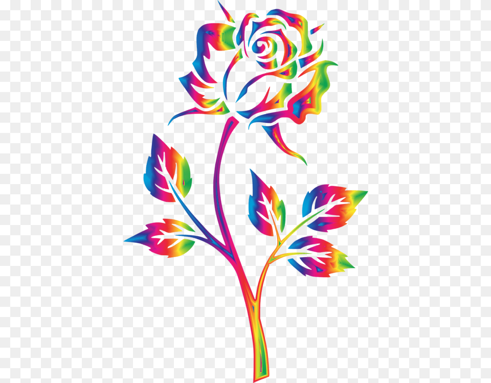 Plantfloraleaf Rainbow Rose Clipart, Art, Floral Design, Graphics, Pattern Free Transparent Png