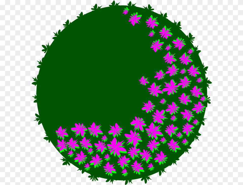 Plantflowercircle Clipart Royalty Svg Circle, Green, Purple, Plant, Pattern Free Transparent Png