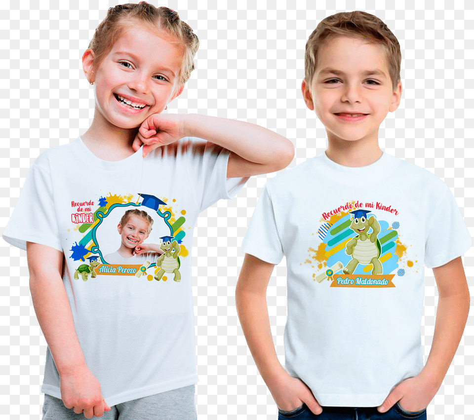 Plantillas Digitales Recuerdo De Grado De Kinder Motivo Boy White T Shirt, T-shirt, Clothing, Child, Person Free Png Download
