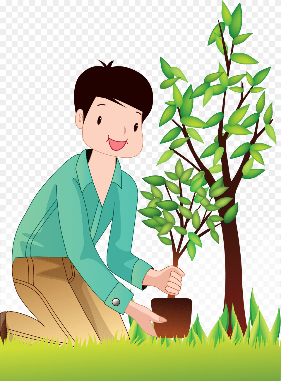 Planting Trees Man Tree Planting Clipart, Garden, Gardener, Gardening, Person Png
