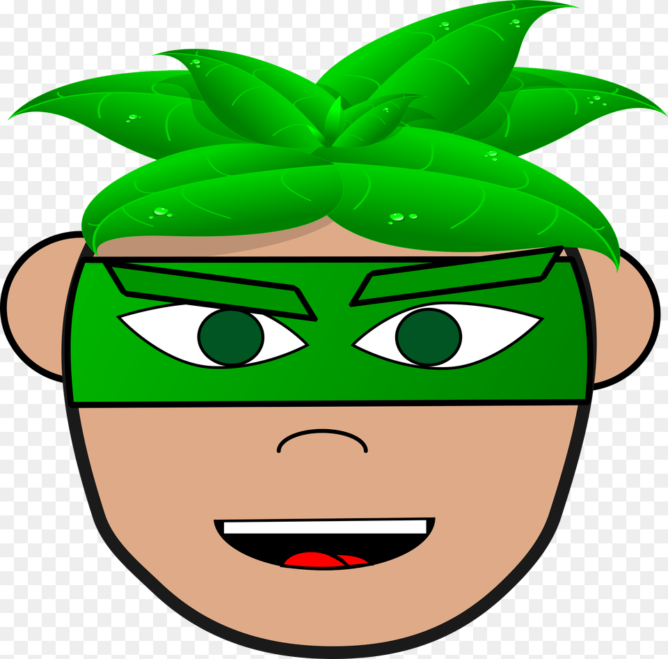 Plantleaffood Super Hero Head, Green, Leaf, Plant, Elf Free Png Download