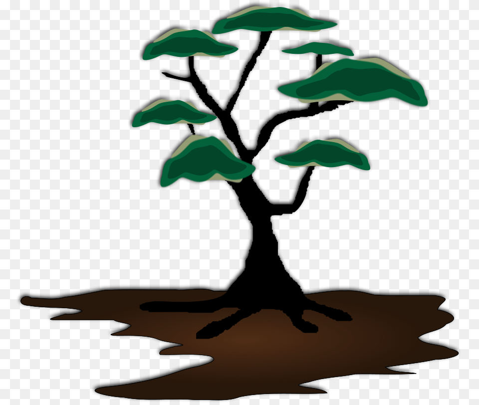 Plantleaftree Clipart Royalty Svg African Tree Silhouette, Electronics, Hardware, Animal, Fish Png