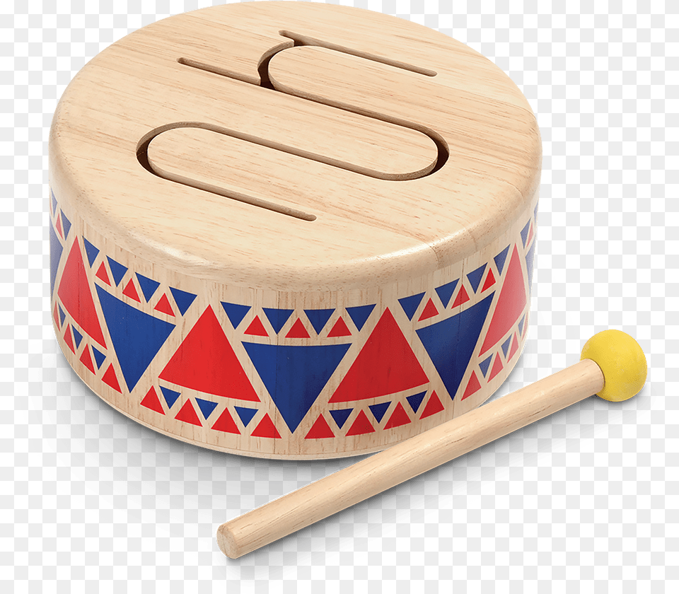 Plantoys Plan Toys Solid Drum, Musical Instrument, Percussion, Mace Club, Weapon Png Image