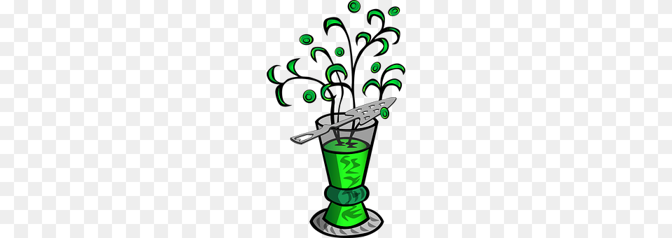Plants Green, Glass, Cutlery, Absinthe Free Transparent Png