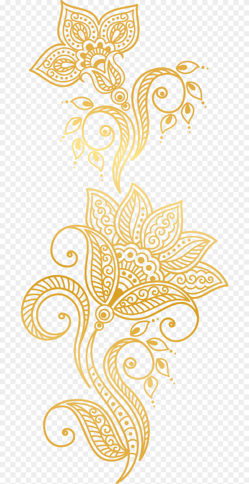 Plants Golden Atmosphere Flower Gold Euclidean Vector Golden Vector Design, Art, Floral Design, Graphics, Pattern Png Image