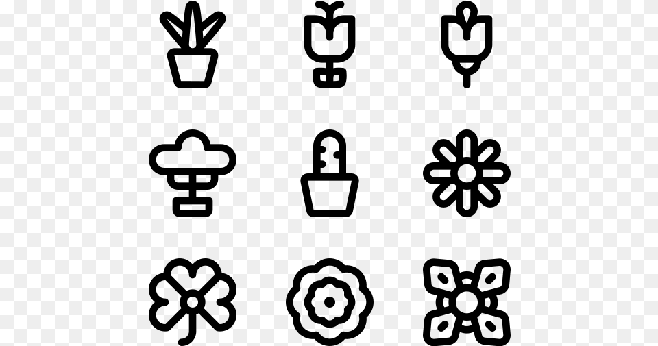 Plants Science Icons Vector, Gray Png