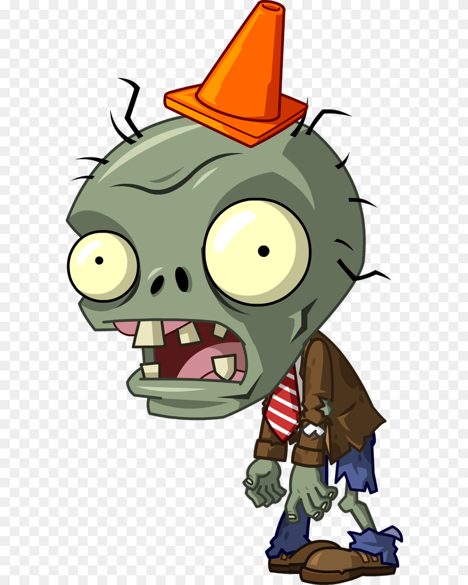 Plants Vs Zombies 1 Conehead Zombie, Clothing, Hat, Baby, Person Free Png