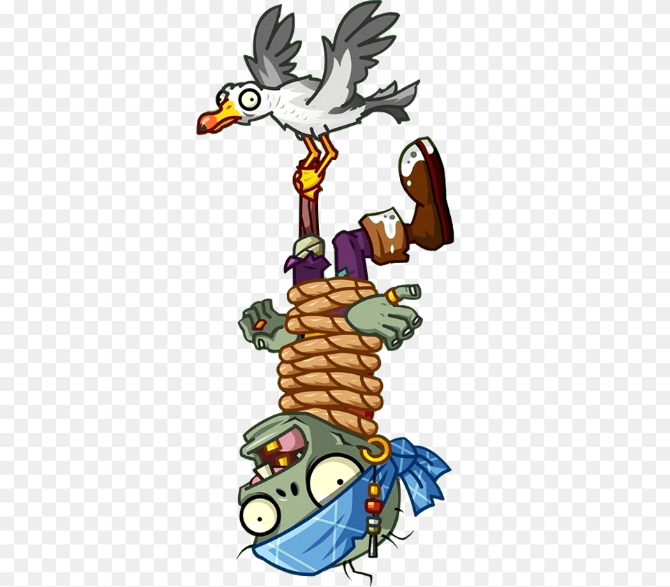 Plants Vs Zombies 2 Seagull Zombie, Cartoon, Book, Comics, Publication Free Png Download