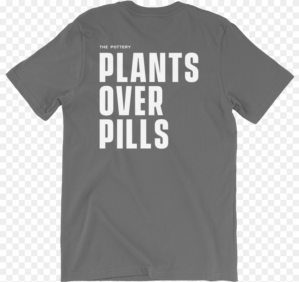 Plantsoverpills Outlinewhite Black Back Tshirt, Clothing, T-shirt, Shirt Free Transparent Png