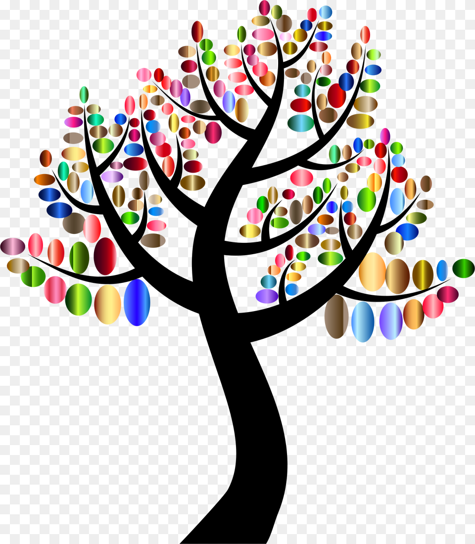 Planttreebranch Tree With Colorful Leaves, Paper Free Transparent Png