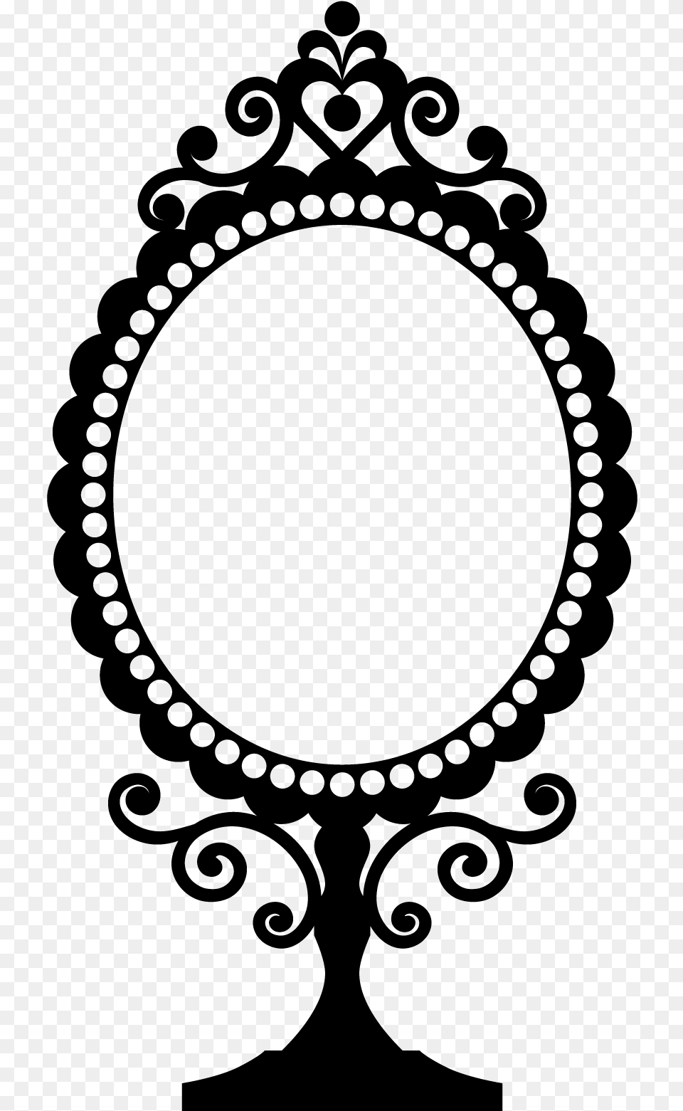 Plaque Clipart Oval Outline Vintage Mirror Vector, Gray Free Transparent Png