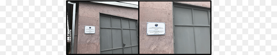 Plaques Were Placed On The Food Storage Building At Garage, Indoors, Plaque Free Png Download