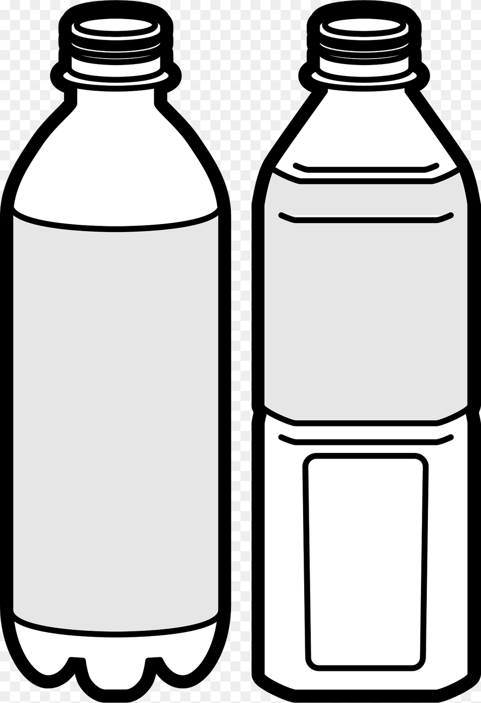 Plastic Bottle Grayscale Clipart, Shaker, Water Bottle Png Image