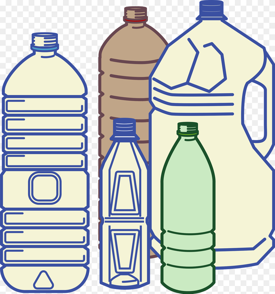 Plastic Bottles Clipart, Bottle, Water Bottle, Beverage, Mineral Water Free Png