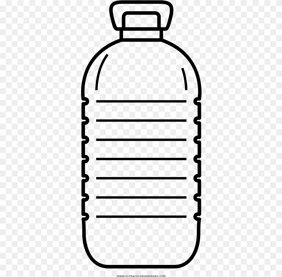 Plastic Bottles Clipart Colouring, Gray Free Png