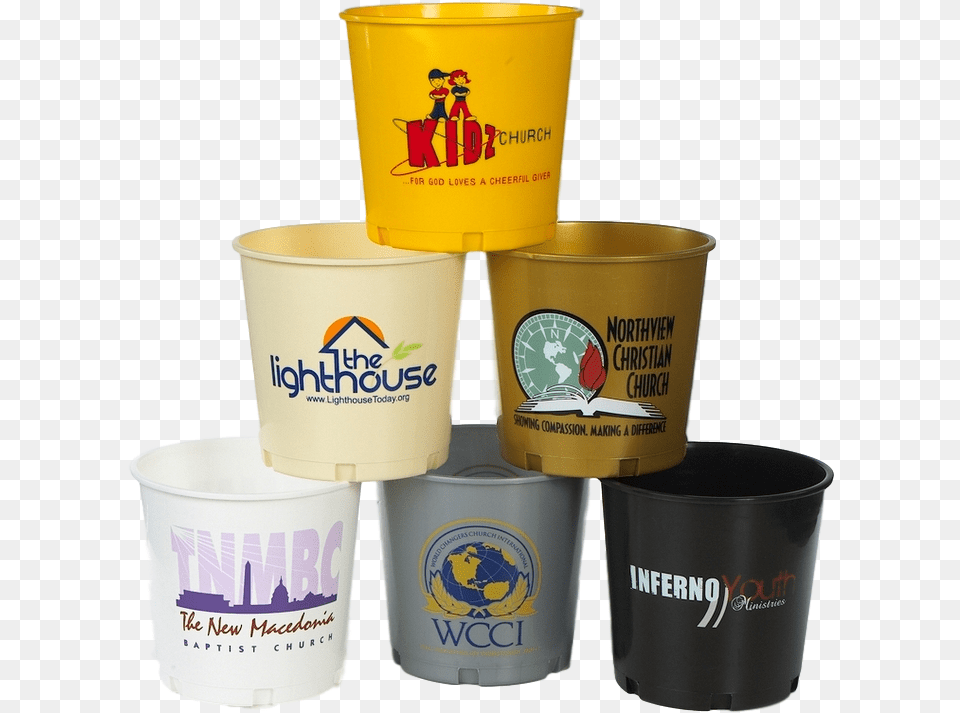 Plastic Bucket For Communion Cup Collection Or Offerings Balde De Pollo Personalizado, Can, Tin, Beverage, Coffee Png