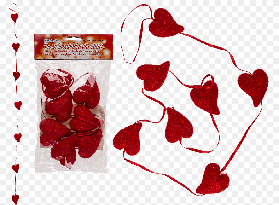 Plastic Garland Heart, Flower, Petal, Plant Png Image