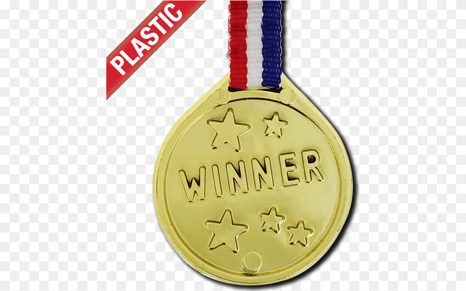 Plastic Gold Winner Medal By School Badges Uk Gold Medal, Gold Medal, Trophy, Accessories, Jewelry Free Transparent Png