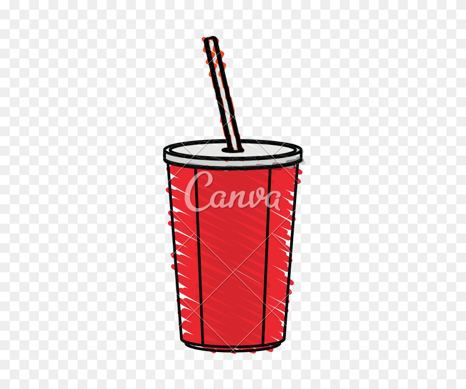 Plastic Soda Disposable Cup With Lid And Straw, Beverage, Dynamite, Weapon, Coke Png Image