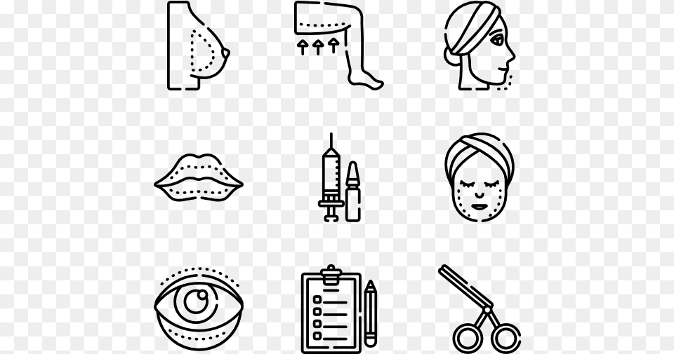 Plastic Surgery Aesthetic Surgery Icon, Gray Free Transparent Png