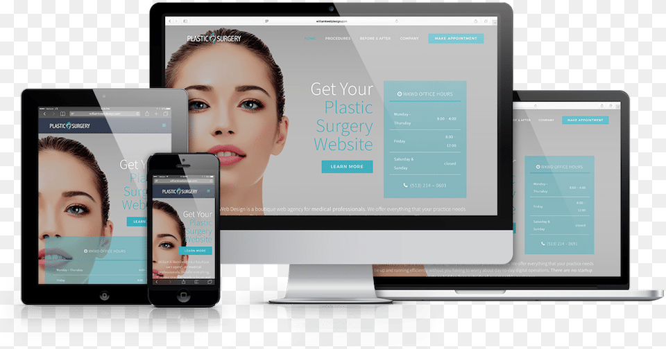 Plastic Surgery Website Presentation Website Previews, Phone, Mobile Phone, Electronics, Hardware Free Png