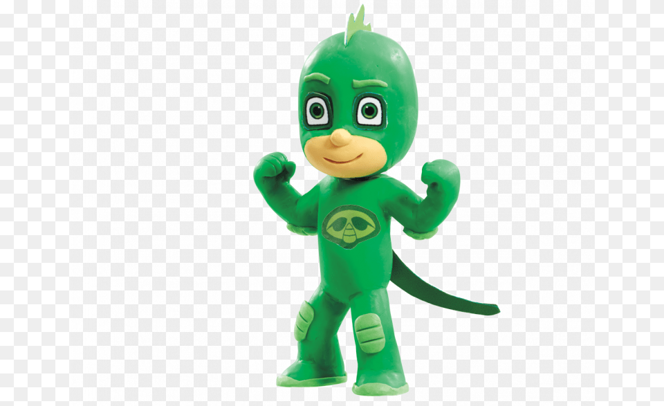 Plasticine Softeez Pj Masks Figures In Cdu, Green, Alien, Toy, Face Free Png
