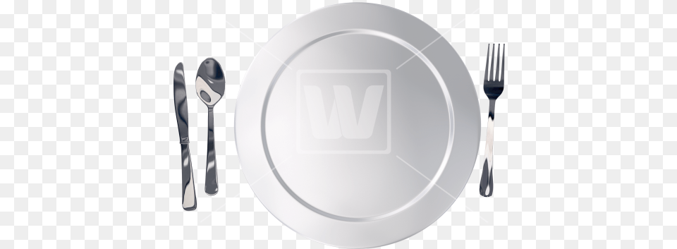 Plate And Silverware Plate And Cutlery, Fork, Spoon, Food, Meal Free Png