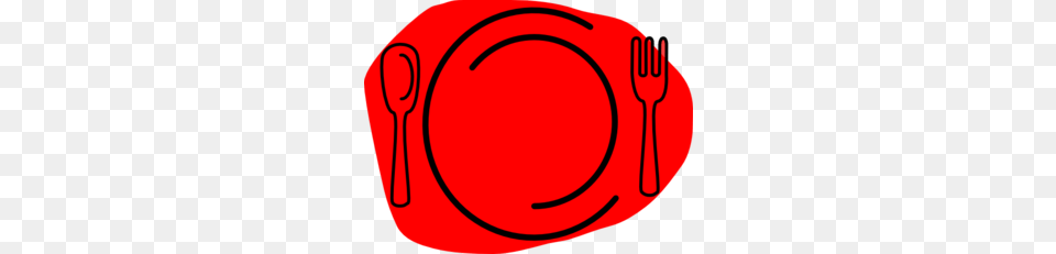 Plate Clipart Red, Cutlery, Fork, Food, Meal Free Png Download