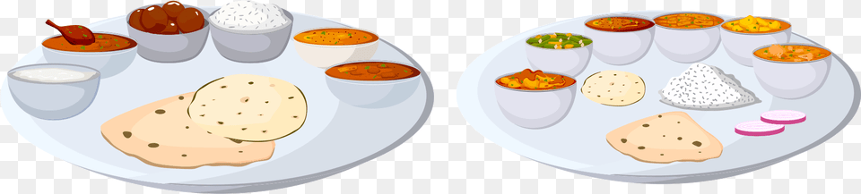Plate Clipart Thali Dish, Food, Lunch, Meal, Food Presentation Free Png Download