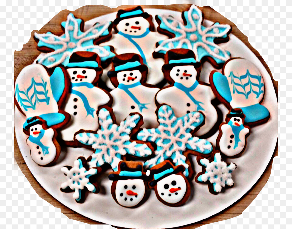 Plate Cookies Cookie Christmas Christmastreats Treats Royal Icing, Nature, Cream, Dessert, Sweets Free Transparent Png