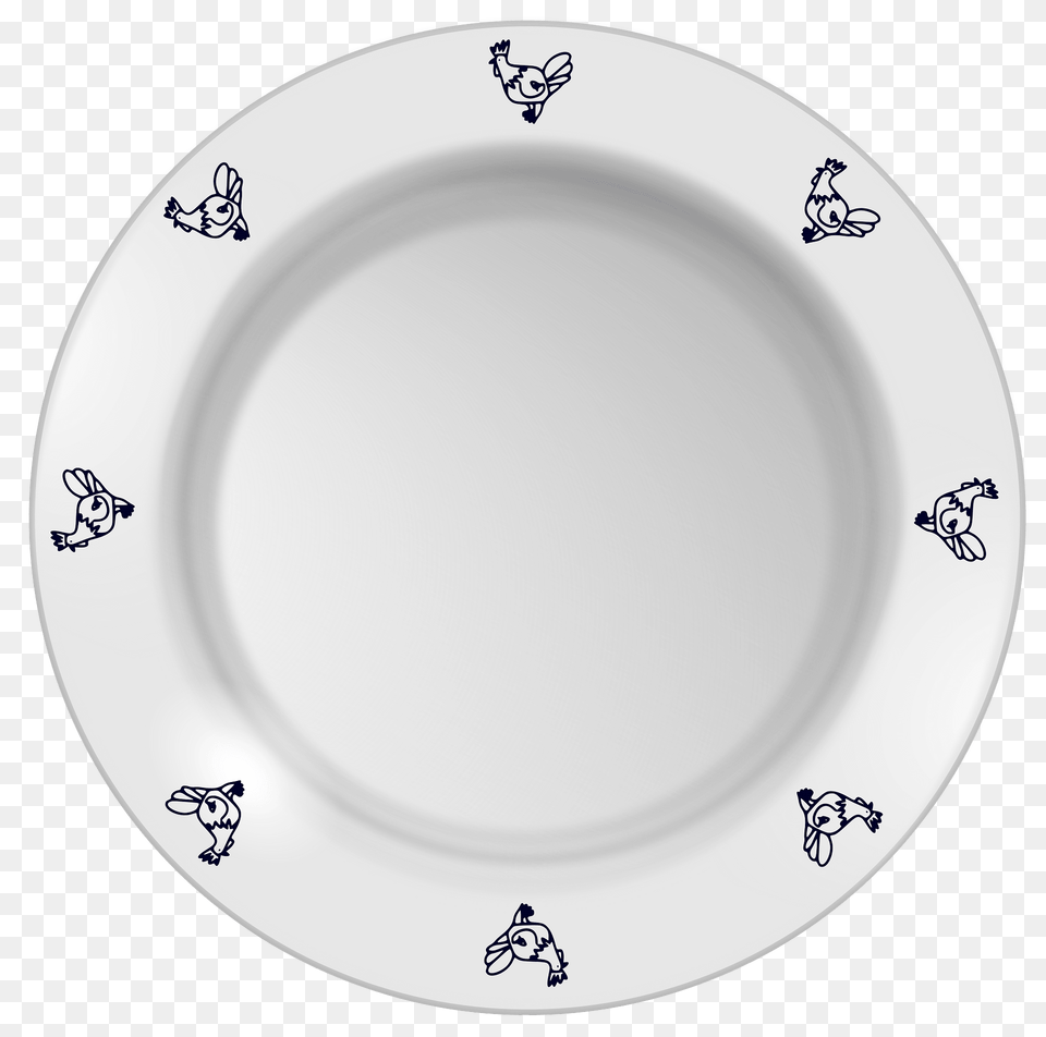 Plate Decorated With Chickens Clipart, Art, Dish, Food, Meal Free Transparent Png