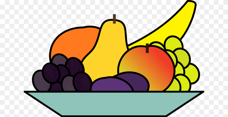 Plate Full Of Food Clipart, Banana, Fruit, Plant, Produce Free Png Download