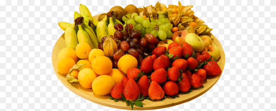 Plate Full Of Fruits Image Fruit Bowl Transparent Background, Strawberry, Berry, Produce, Food Free Png Download