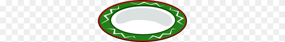 Plate Green With Red Trim Clip Arts For Web, Food, Meal, Dish, Oval Free Png