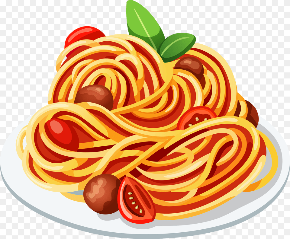 Plate Of Food Clipart Transparent Background Clip Art Pasta, Spaghetti, Birthday Cake, Cake, Cream Png