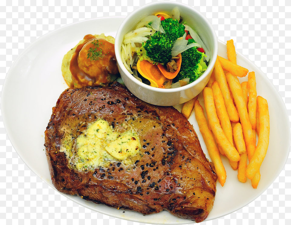 Plate Of Food Transparent Background, Meat, Steak, Food Presentation, Lunch Free Png Download