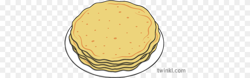 Plate Of Pancakes Illustration Twinkl Crpe, Bread, Food, Pancake, Birthday Cake Free Png Download