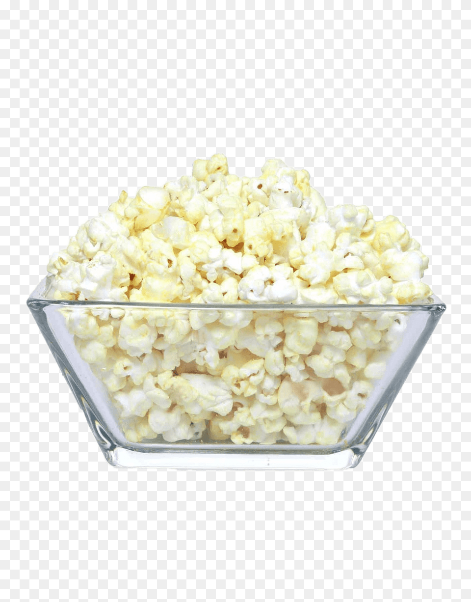 Plate Of Popcorn, Food, Snack Png