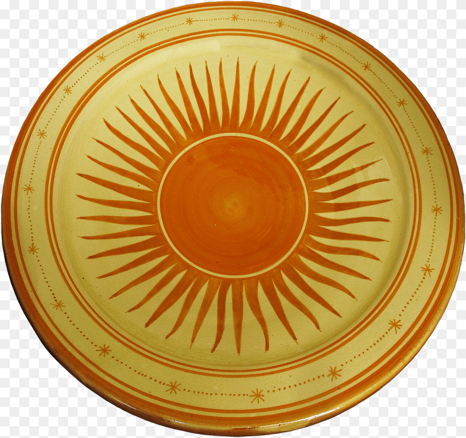 Plate Sun Plate Ceramic Photo Circle, Art, Dish, Food, Meal Free Png Download