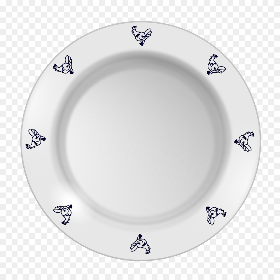 Plate With Chicken Pattern Icons, Art, Dish, Food, Meal Free Png