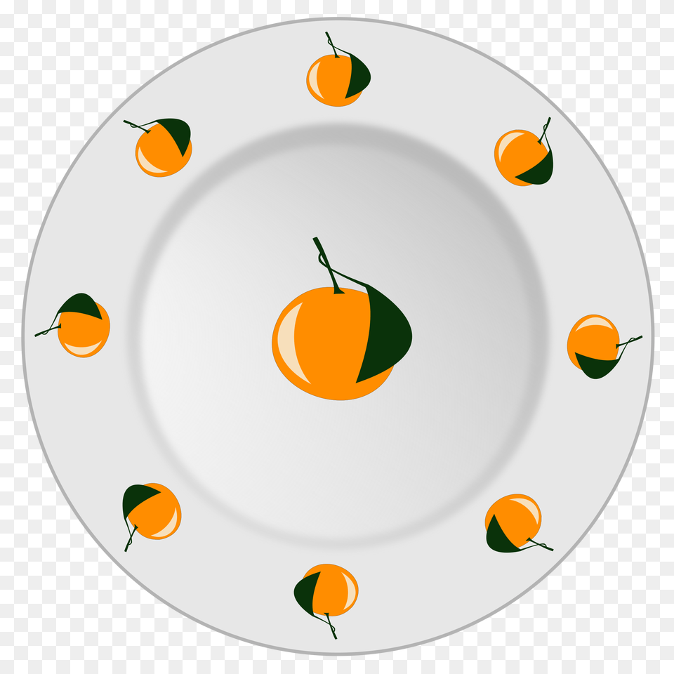 Plate With Orange Pattern Icons, Meal, Dish, Food, Food Presentation Free Transparent Png