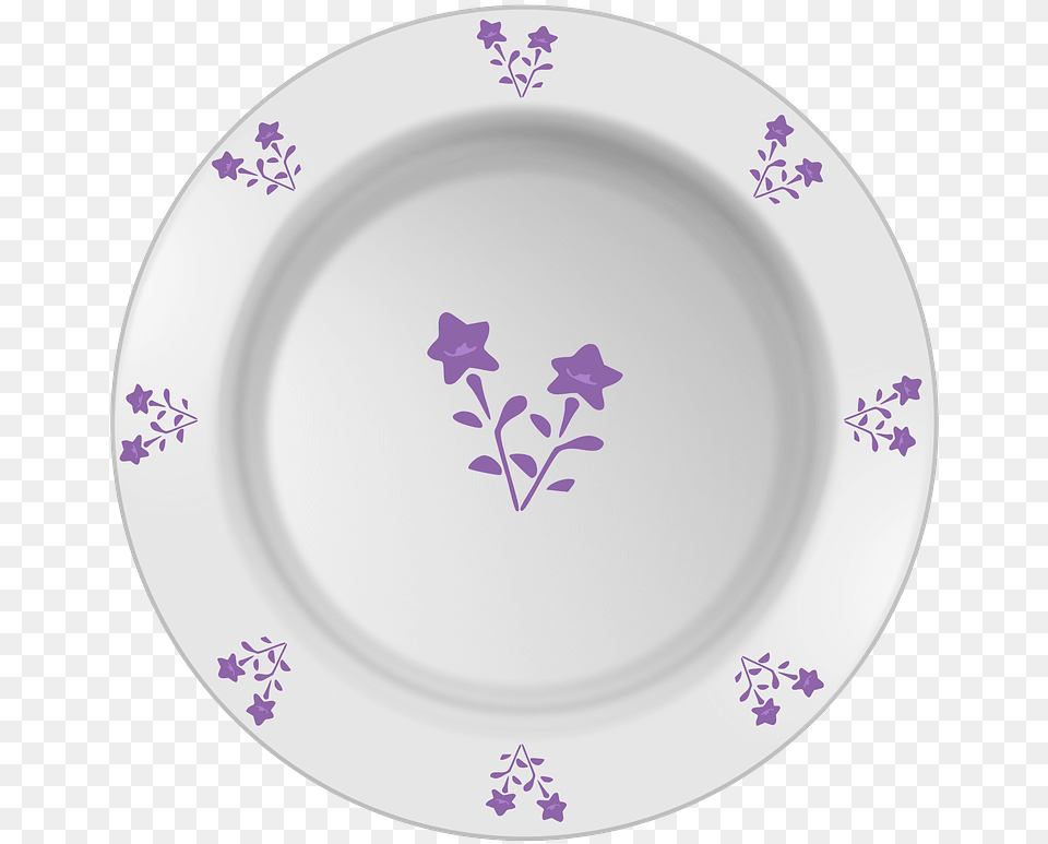 Plate With Purple Flower Pattern Clipart Download Plate Clipart Public Domain, Art, Dish, Food, Meal Free Transparent Png