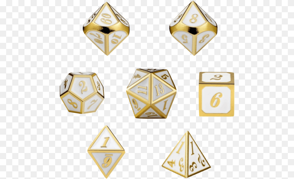 Plated Gold Polyhedral Metal Dice Set Dungeons Dragons, Game Free Transparent Png