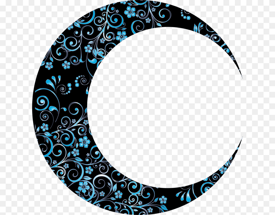 Plateturquoisevisual Arts Crescent Moon Art, Floral Design, Graphics, Pattern, Person Png Image