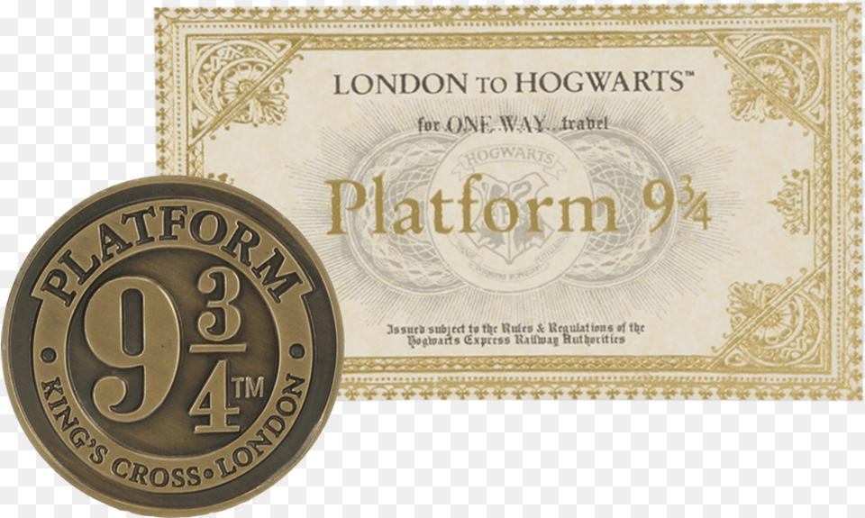 Platform 934 Magnet And Ticket Scaled Circle, Money Free Png Download